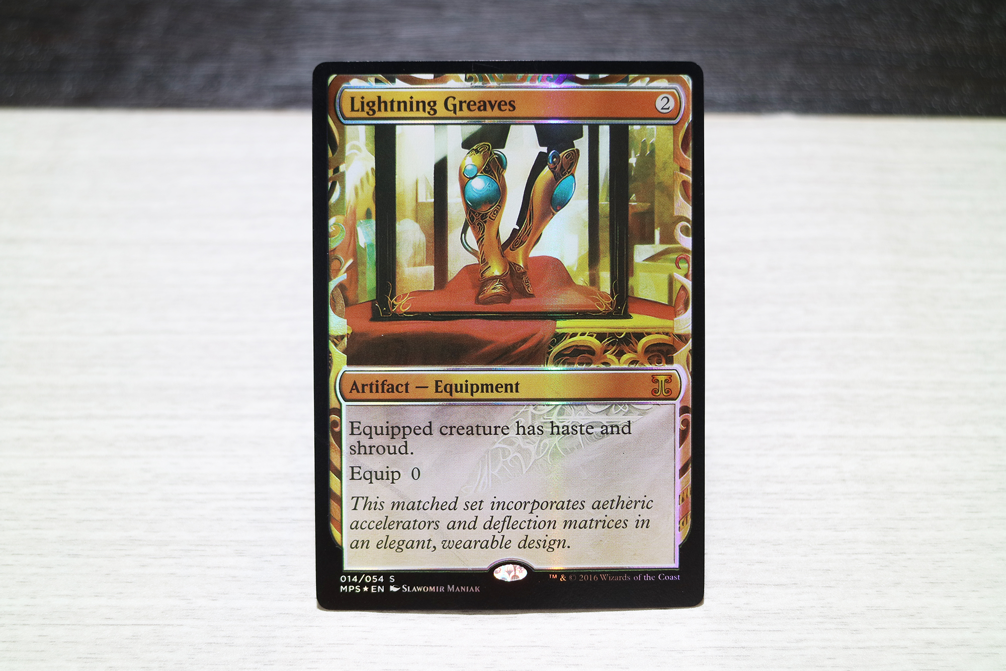 Lightning Greaves Kaladesh Inventions (MPS) German black core foil mtg